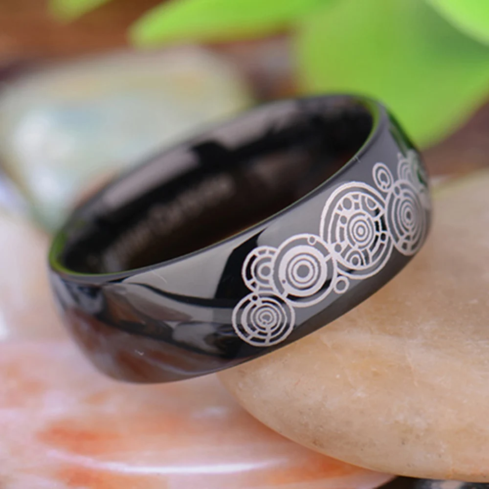 Обручальное кольцо с гравировкой черного цвета 8 мм|wedding rings with roman numerals|wedding sachetring |