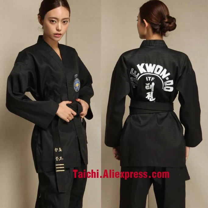 Единоборства TKD Tae Kwon Do корейская форма с треугольным вырезом для тхэквондо