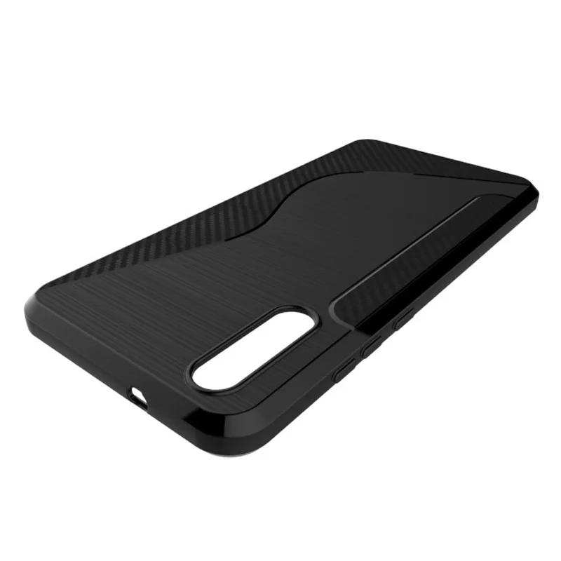 S line black silicone case for huawei p20 pro funda coque hoesje carbon fiber tpu cover kryt tok etui carcasa kilifi husa |