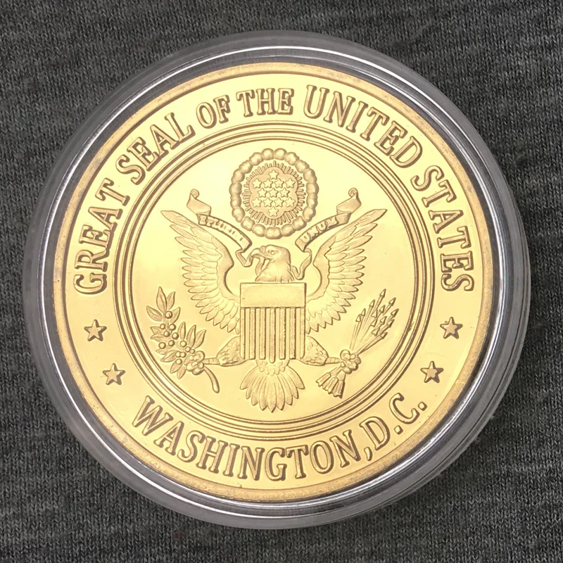 Federal Bureau of Investigation позолоченный пластиковый чехол для коллекционной монеты/медали 1406