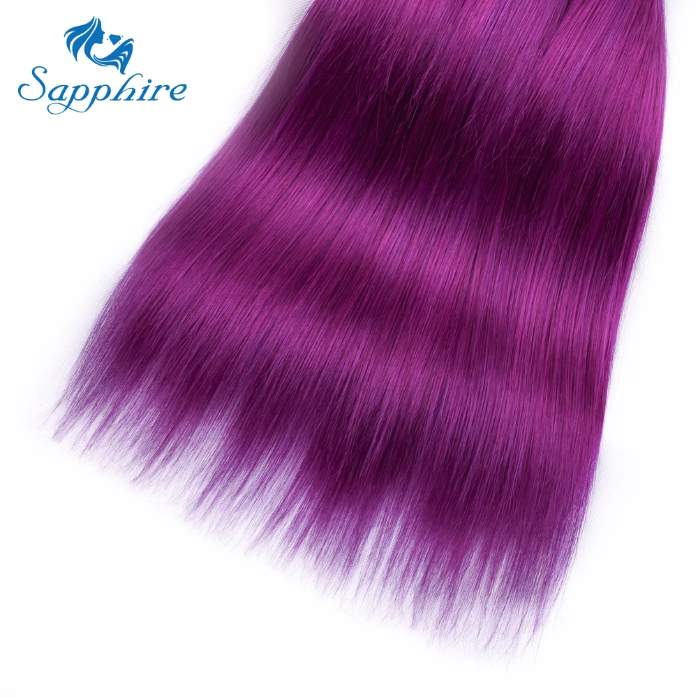 Сапфир перуанский человеческие волосы прямые Связки 3 человеческих волос Чистая