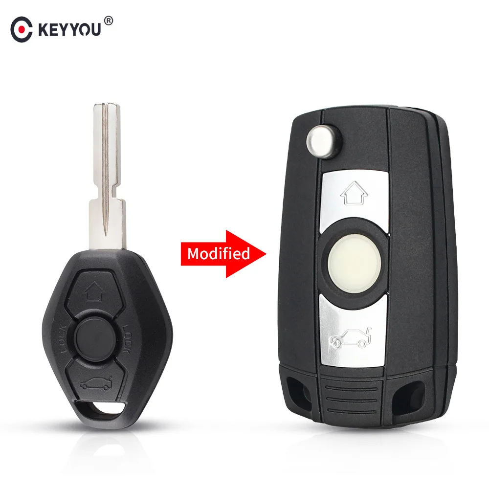 KEYYOU 3 кнопки модифицированный откидная оболочка ключа дистанционного управления