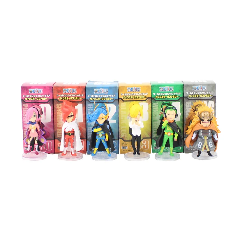 6 шт./лот 9 см аниме Vinsmoke семейный судья Reiju Ichljl Niji Sanji Yonji ПВХ экшн-фигурка модель