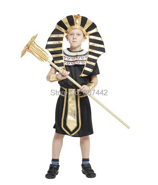 Костюмы на Хэллоуин выступления сцене Одежда Фараона египетского Детская одежда