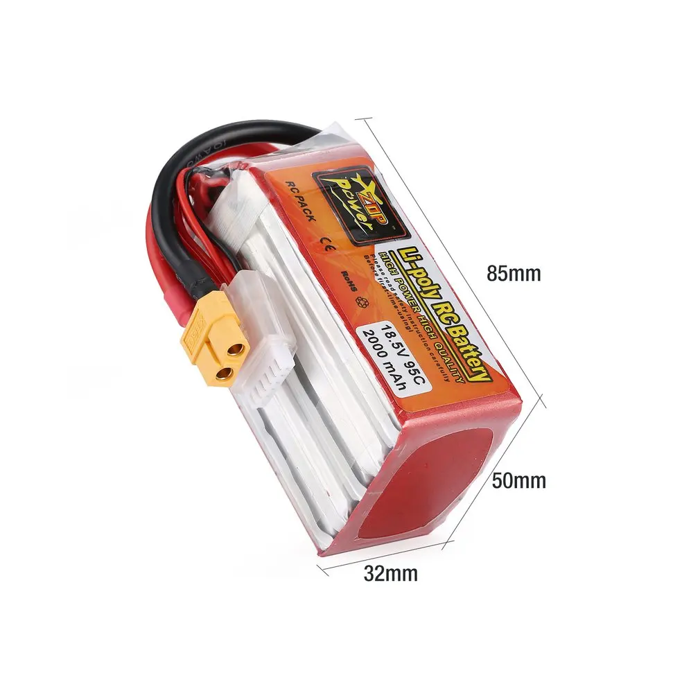 ZOP Power18.5V 1500 мАч 100C/2000 95C 5S 1 P Lipo Батарея XT60 Plug Перезаряжаемые для RC гоночный drone