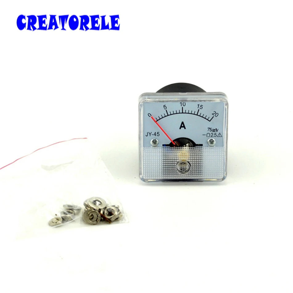 Аналоговый амперметр постоянного тока 45(20A) панель измеритель указатель