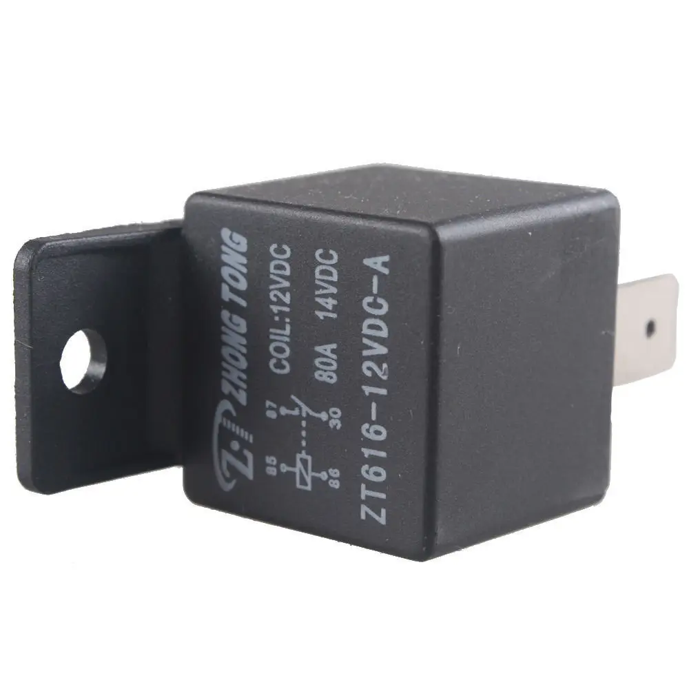 EE support Car Truck Auto Heavy 12V 80A 80 AMP SPST Relay 4 Pin 4P Relays Black | Switches &amp