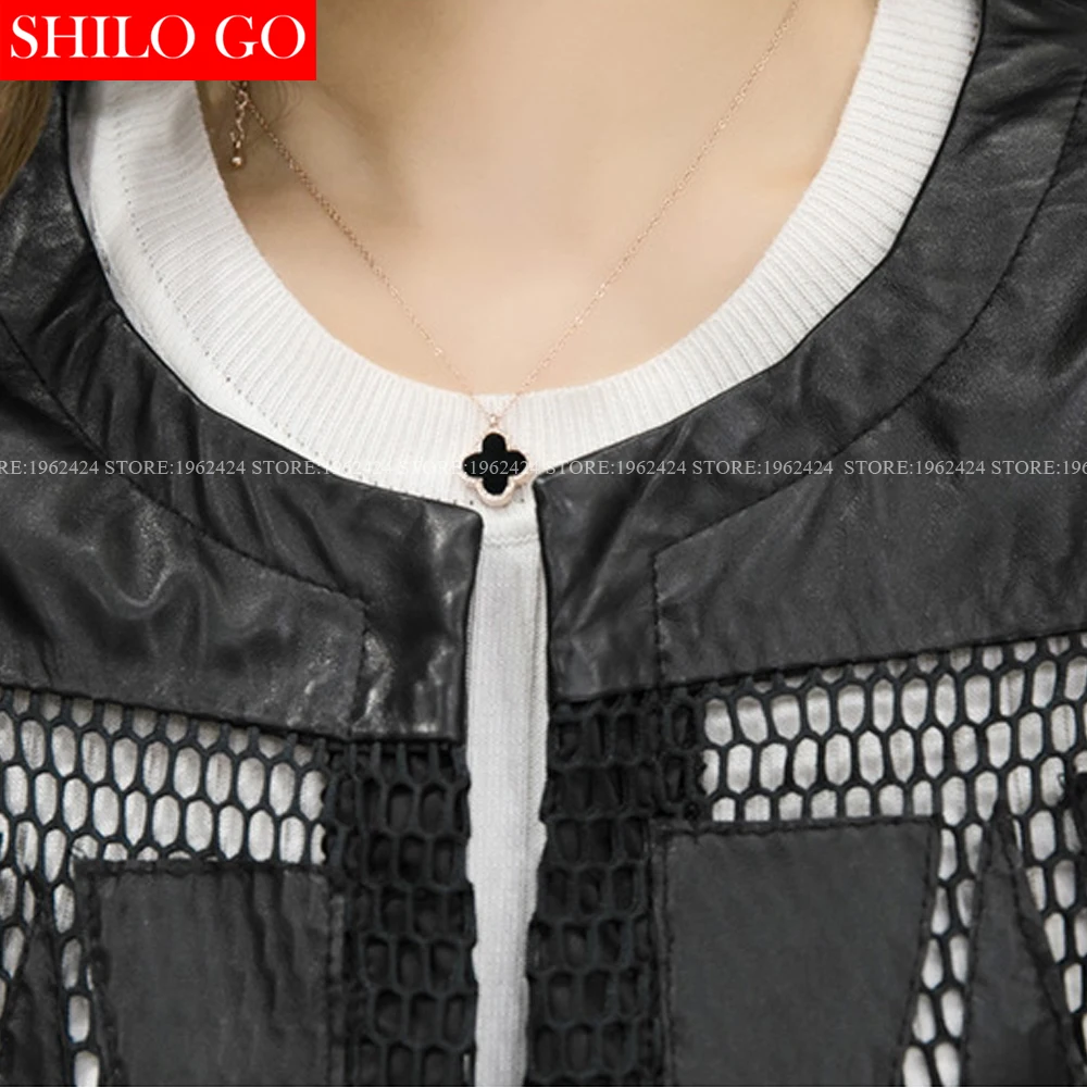 SHILO GO новый модный уличный женский свободный короткий жакет с круглым вырезом из