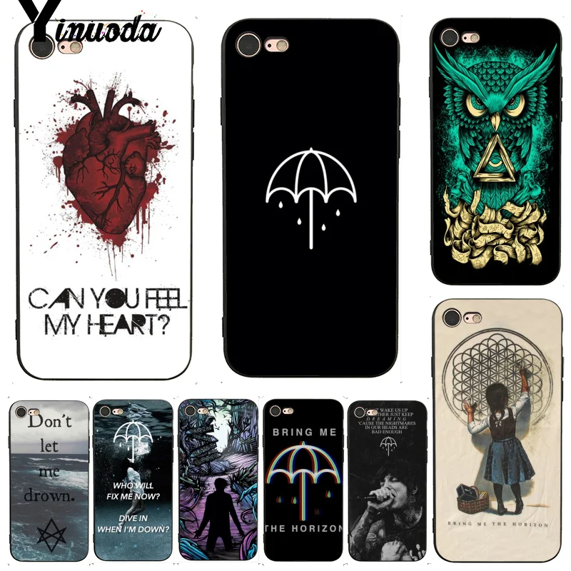 Чехол Yinuoda для iphone 7 6 X Bring Me the Horizon BMTH Topmost аксессуары телефонов чехол iPhone 6X8 6s Plus 5 XS