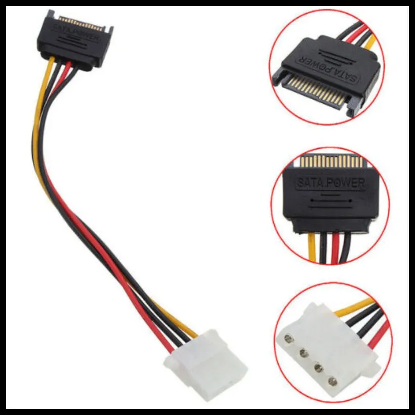 15 Pin SATA Male к Molex IDE/SATA 4 контактный разъем переходник удлинитель Мощность кабель|15 pin
