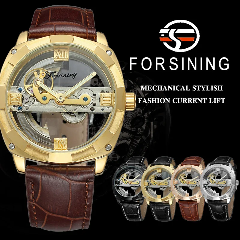 Relogio masculino новые Forsining мужские часы Скелетон спортивные военные автоматические