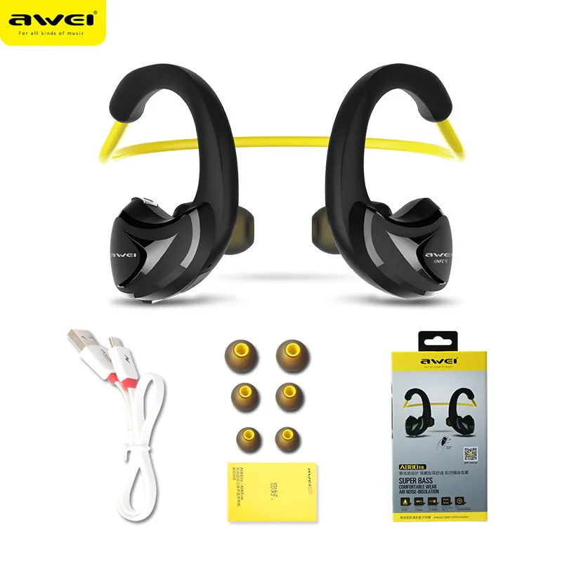 Оригинальные Беспроводные Наушники AWEI A880BL спортивные наушники вкладыши Bluetooth 20