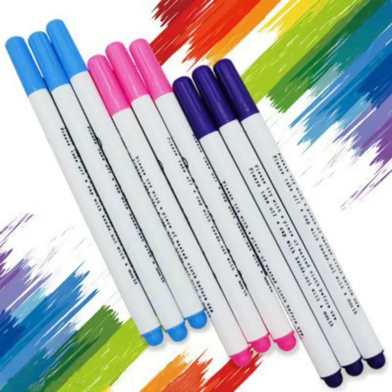 

12pcs stitch mark cross stitch water erasable pen natural disappear hydrolyzable pen sewing patchwork marker pen