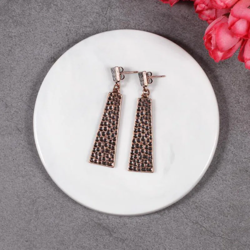 Женские винтажные прямоугольные подвесные шпильки Banny розовые серьги в