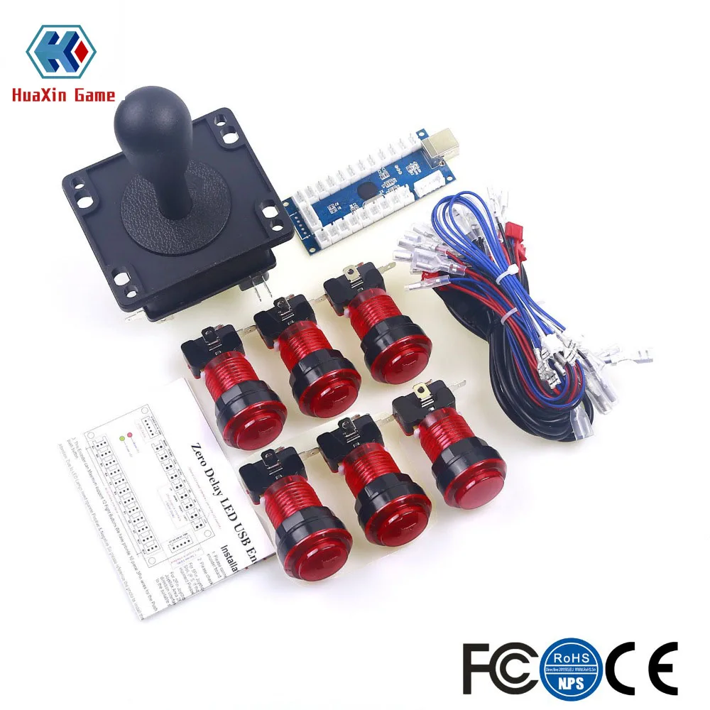 Аркадная игра DIY часть для Mame USB шкафа 1 X нулевой задержки энкодер + 8Way Happ джойстик