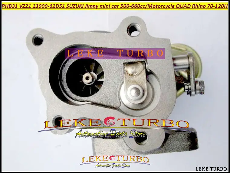 Турбокомпрессор RHB31 VZ21 13900 62D51 для SUZUKI 4JF1 Jimny Grand Vitara Mini 500 660cc K6A четырехъядерный RHINO