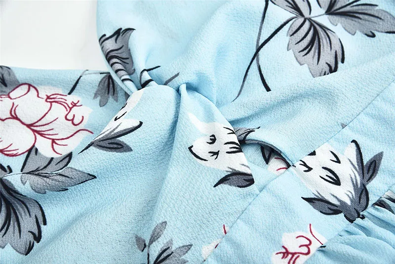 Женское платье с цветочным принтом Boho длинное повседневное пляжное глубоким