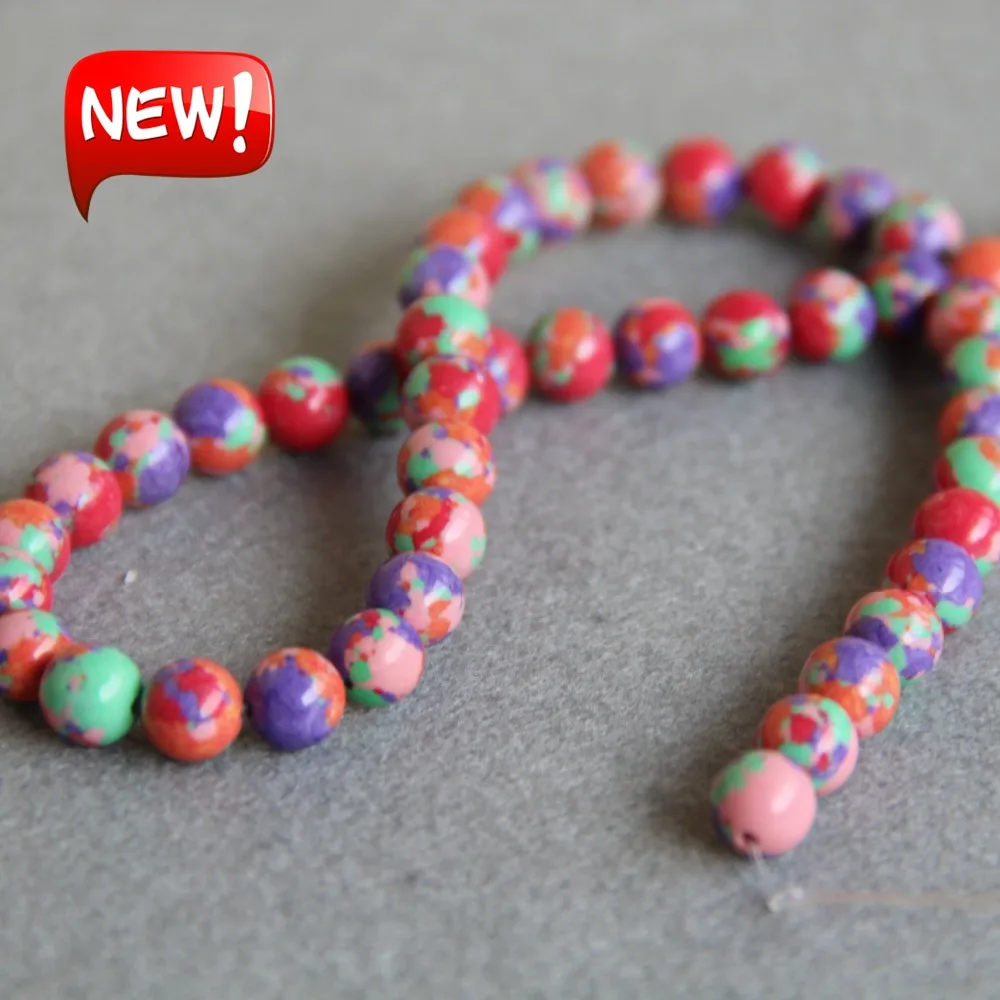 8 мм Новые разноцветные синие турецкие каменные бусины в полоску из натурального