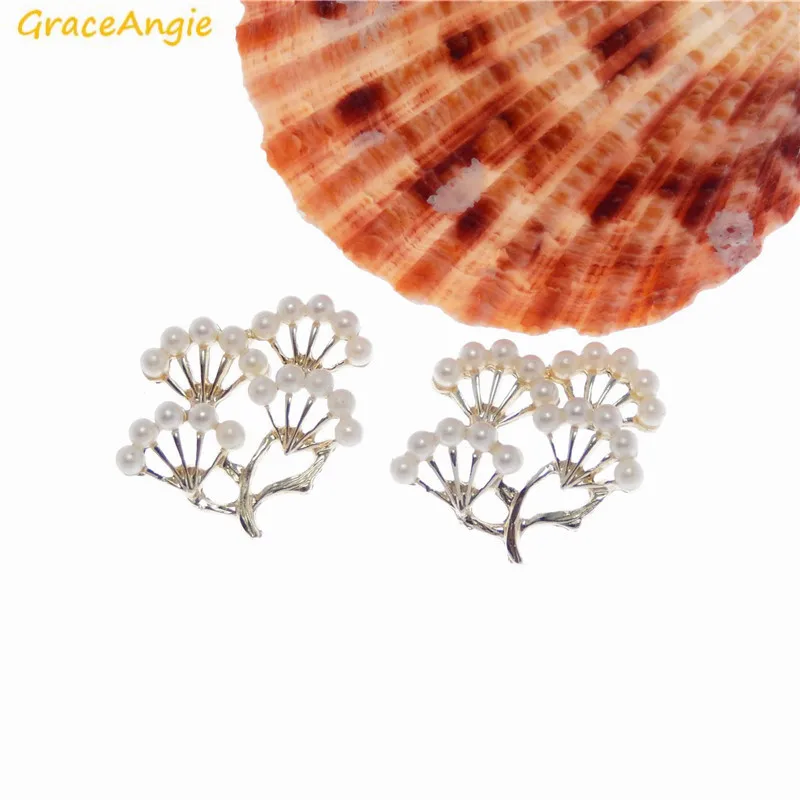Подвеска GraceAngie 3 шт. блестящий золотой цвет жемчужное ожерелье на ветке подвеска
