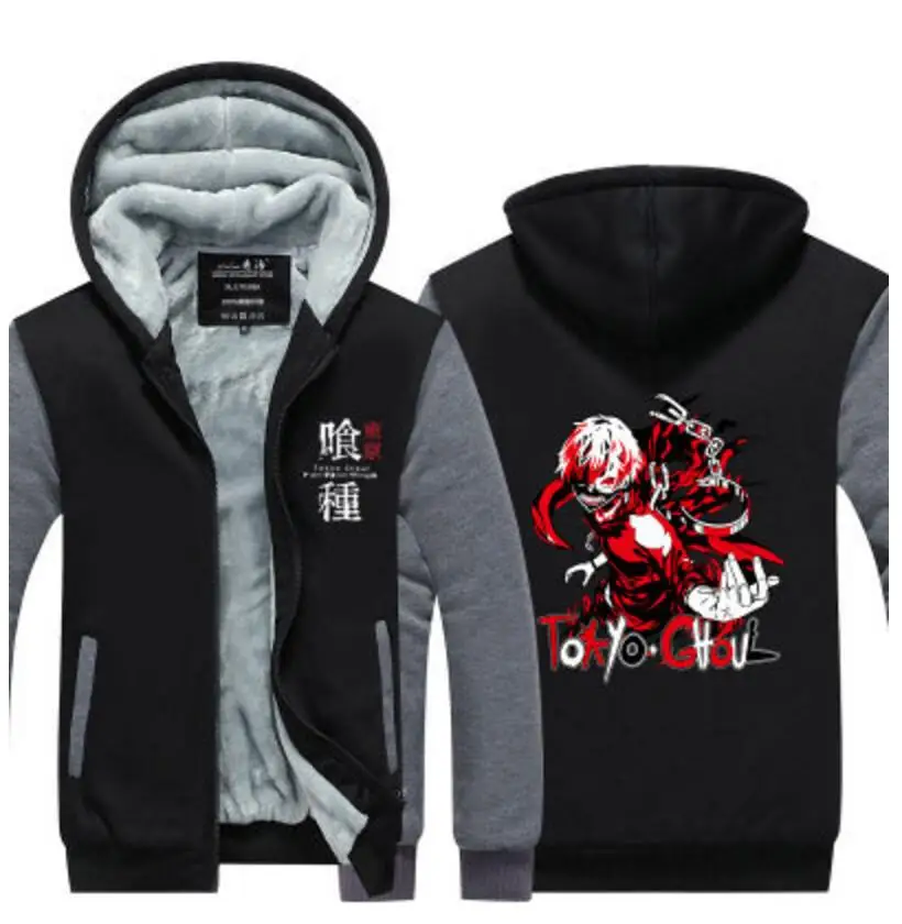 Канеки Кен маски на молнии Токийский Гуль утолщенный флисовый костюм для косплея