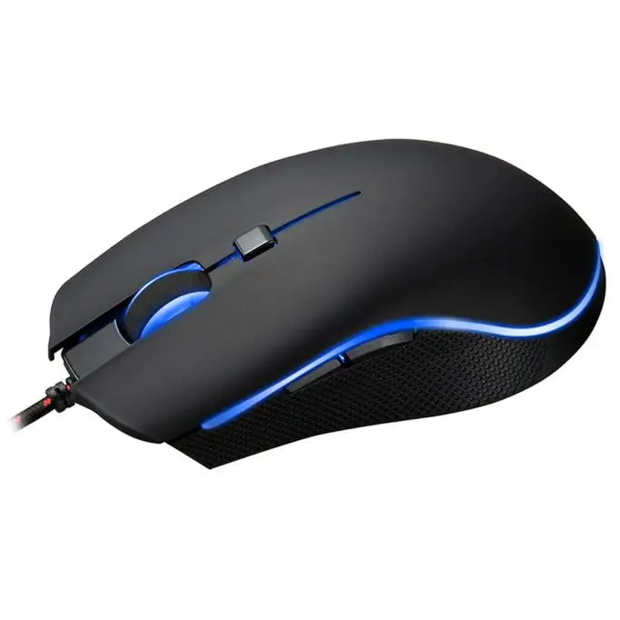 Motospeed V40 4000 Точек на дюйм 6 кнопок дыхание светодиодный Оптическая Проводная Мышь