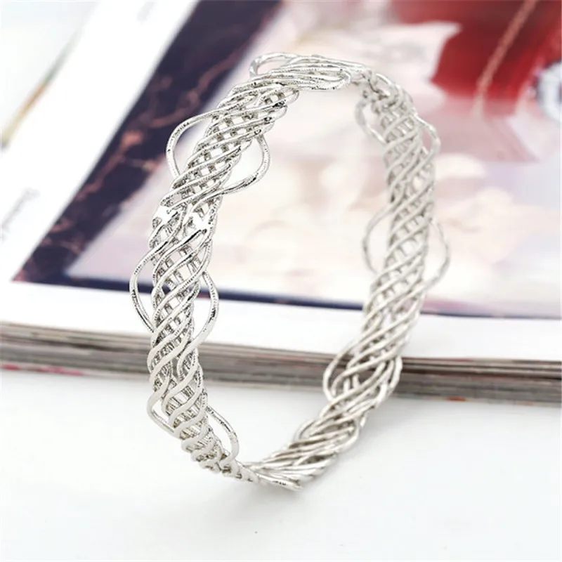 Шарм Браслеты Мода Ткачество типа Золота Серебристый Цвет Для Женщин Дружбы Femme