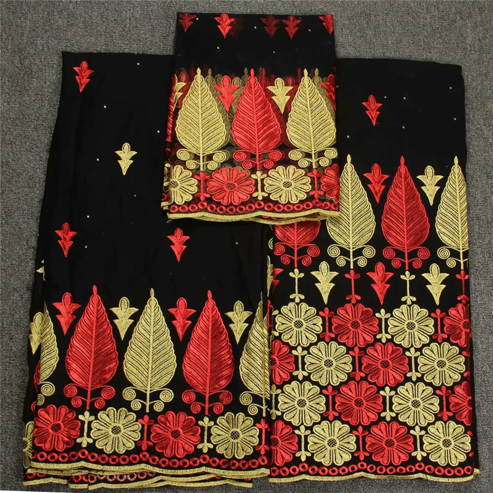 Желтый Гвинейская парча ткани dentelle tissu африкен Базен riche с камнями французским