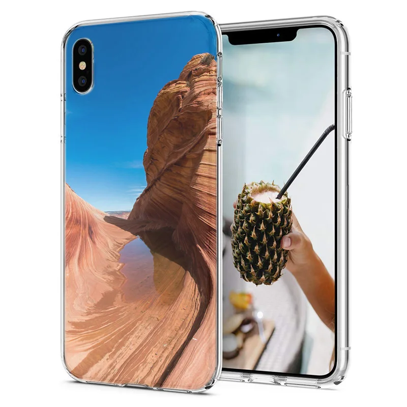 Soft Phone Case For iPhone 6 7 XS Max Covers TPU Colorful Sky Geometry Painted Design Fundas X XR F015 |