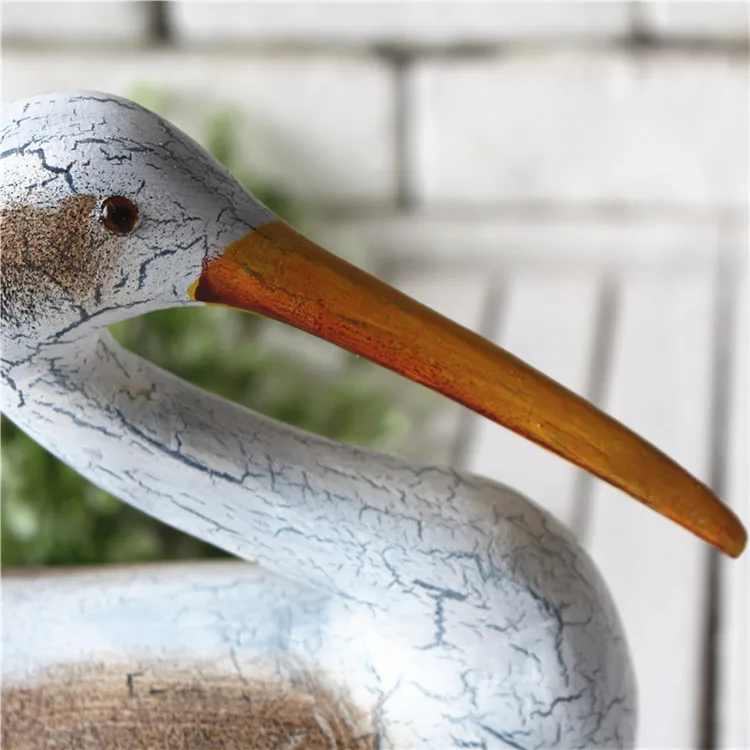 Винтажная модель утки деревянные фигурки ручной работы с цветным принтом