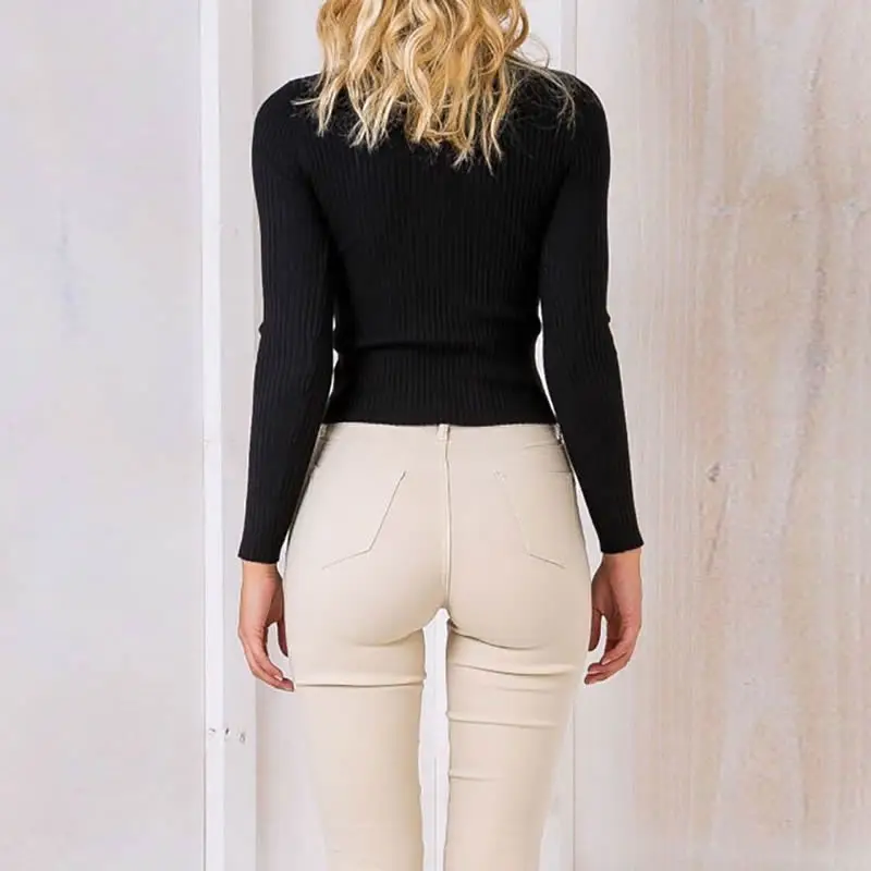 2017 Горячая женщина чокер шеи Эластичный Тощий блузка черный/белый/красный/серый