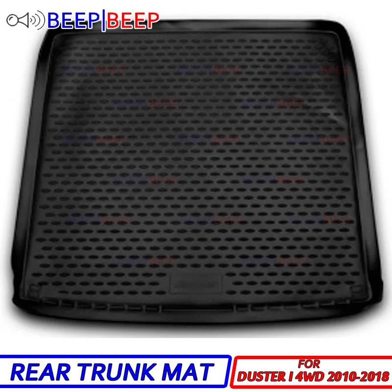 Коврик для багажника Renault Duster I 4WD 2010 2018 коврик напольный задний Стайлинг