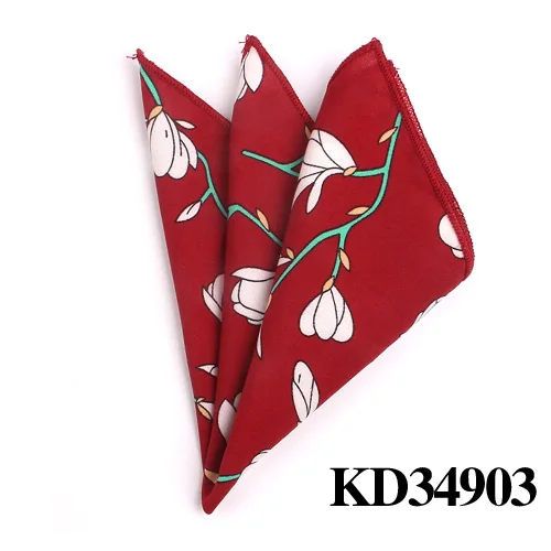 KD34903 Модное печатное карманное квадратное для мужчин и женщин Цветочное полотенце для сундуков носовые платки для джентльменов мужские костюмы платок карманное полотенце - Цвет: KD34903