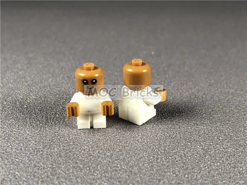 3 шт./лот MOC кирпичи Сделай Сам Детский/младенческий белый корпус с руками