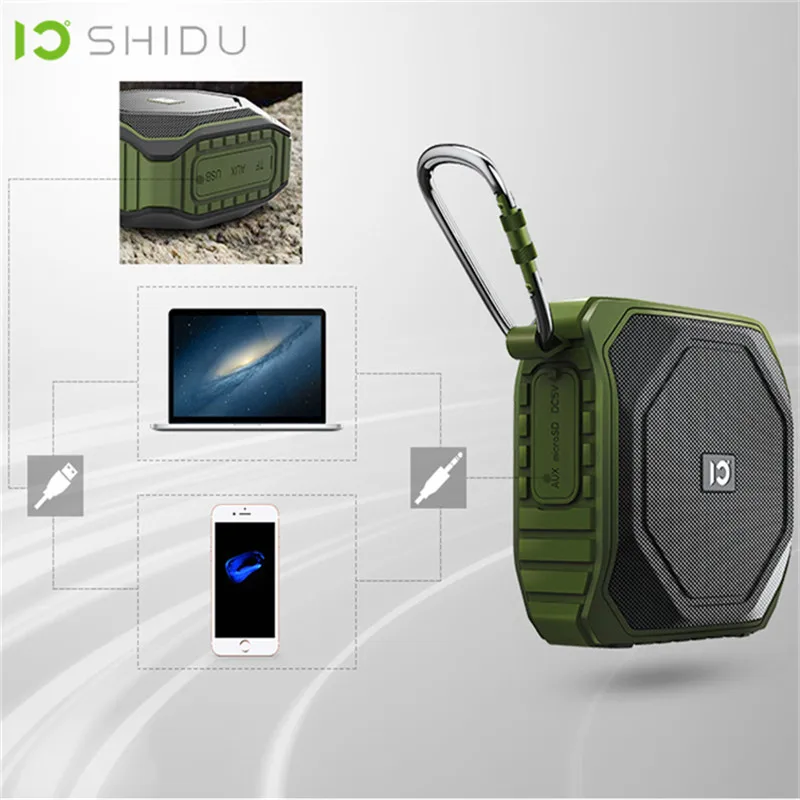 SHIDU P3 уличная Водонепроницаемая IPX5 Беспроводная Портативная колонка Bluetooth 4 2