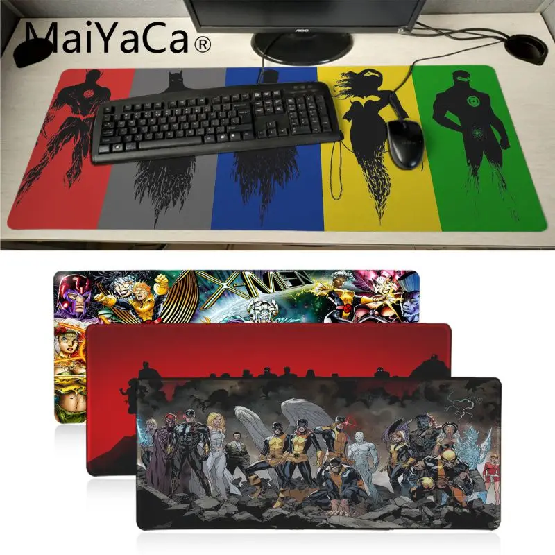 MaiYaCa персонализированный крутой модный Marvel X-men Подгонянный игровой коврик для мыши для ноутбука фиксирующий край резиновые большие коврики для мыши