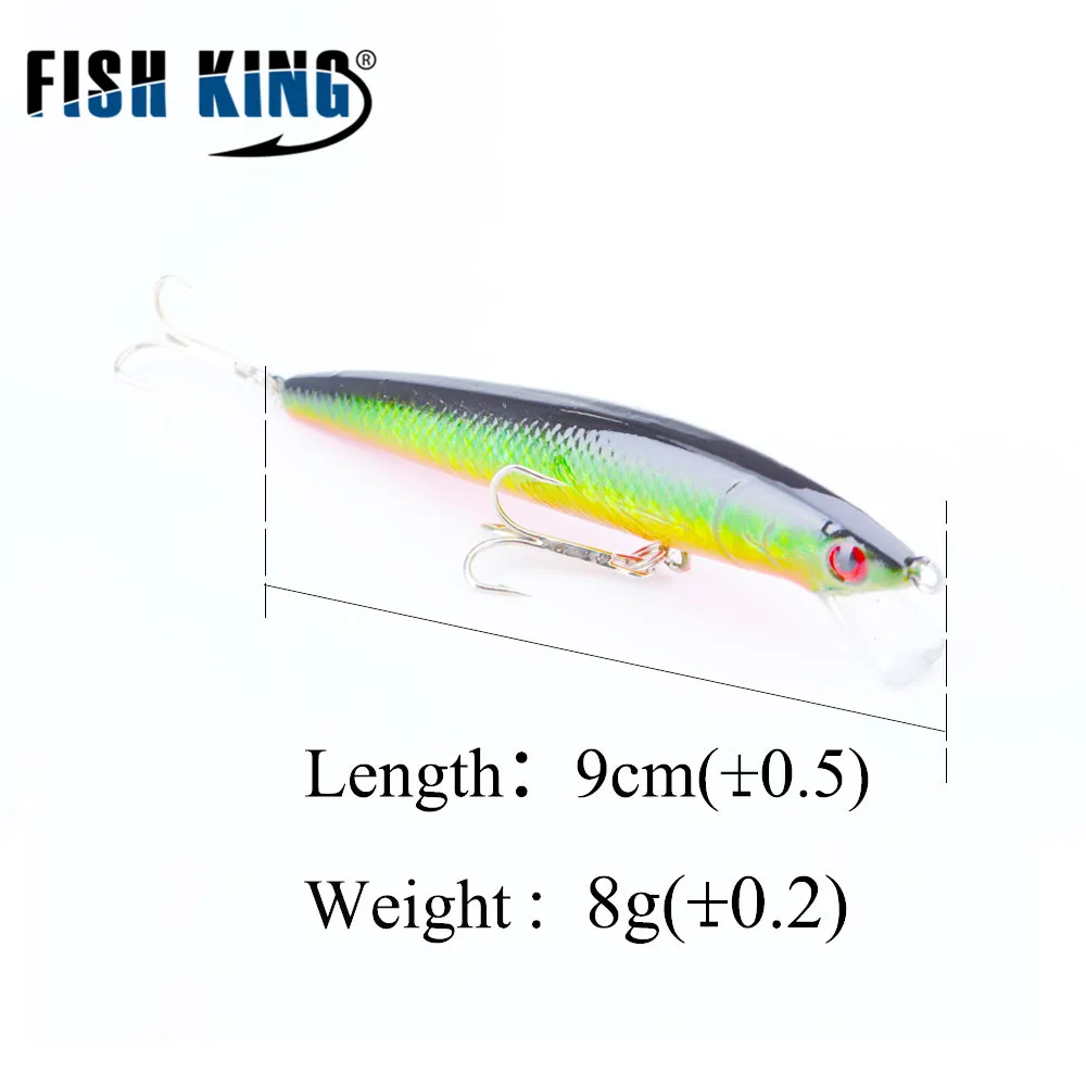 Рыболовные приманки FISH KING 1 шт. 90 мм/8 г воблеры в виде гольяна приманка для рыбной