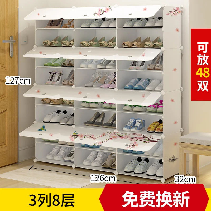 DIY Multi-layer Economical Simple Shoe Cabinet Economize Space Doorway Cabinets Dustproof Home Shoe Shelf Cabinet High Quality