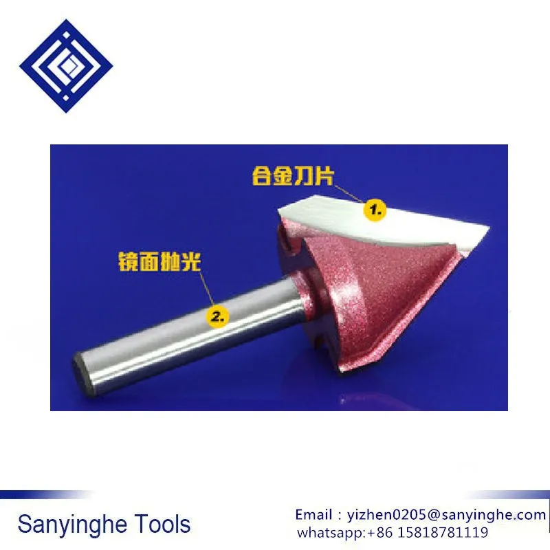 

High speed 5pcs/lots CNC tools 6mm V Bit CNC Solid Carbide End Mill 3D Router Bits for Wood Tungsten Woodworking Milling Cutter