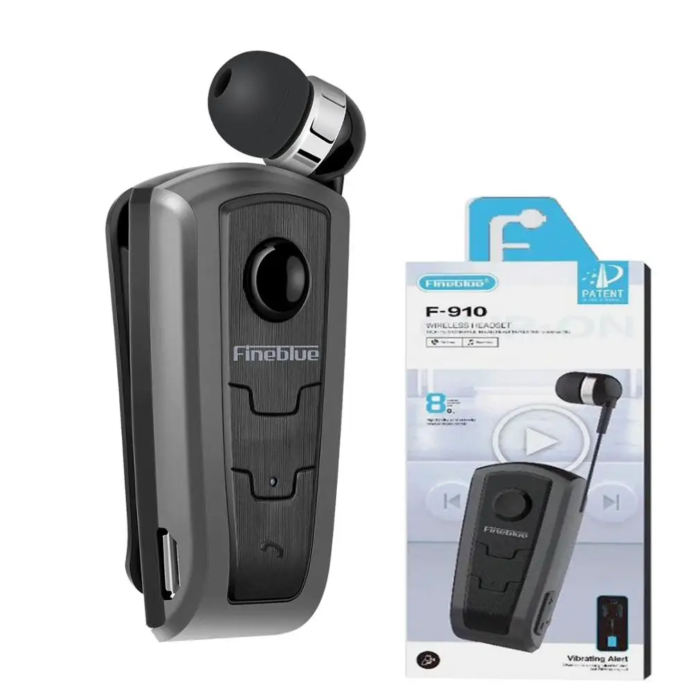 Горячая Израиль Fineblue F910 беспроводной драйвер auriculares Bluetooth наушники вибрации износа клип стерео спортивная Гарнитура для вождения - Цвет: gray with box