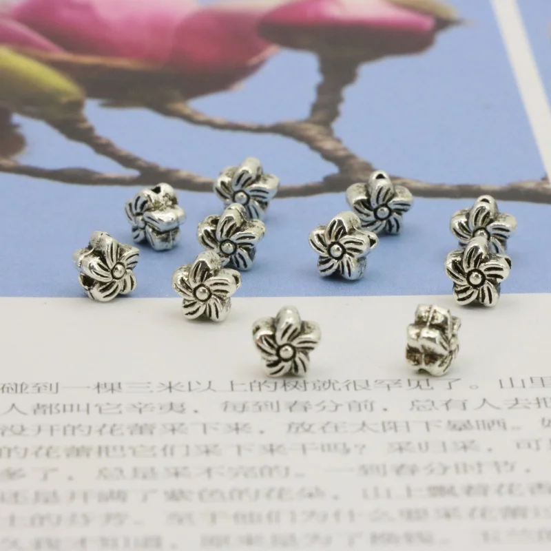 Аксессуары Kirsite в виде бабочек и цветов бусины россыпью для рукоделия