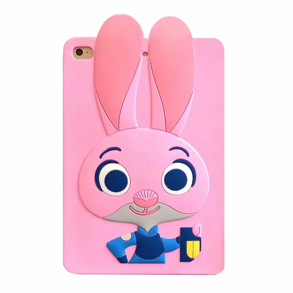 For ipad Mini 1 2 3 Зеленый Розовый Кролик Силиконовый противоударный чехол для iPad 9,7 Pro 9,7 10,5 Air 2 iPad 2/3/4, 5, 6, мини-платье, на возраст 1, 2, 3, 4, чехол для планшета - Цвет: For ipad Mini 1 2 3