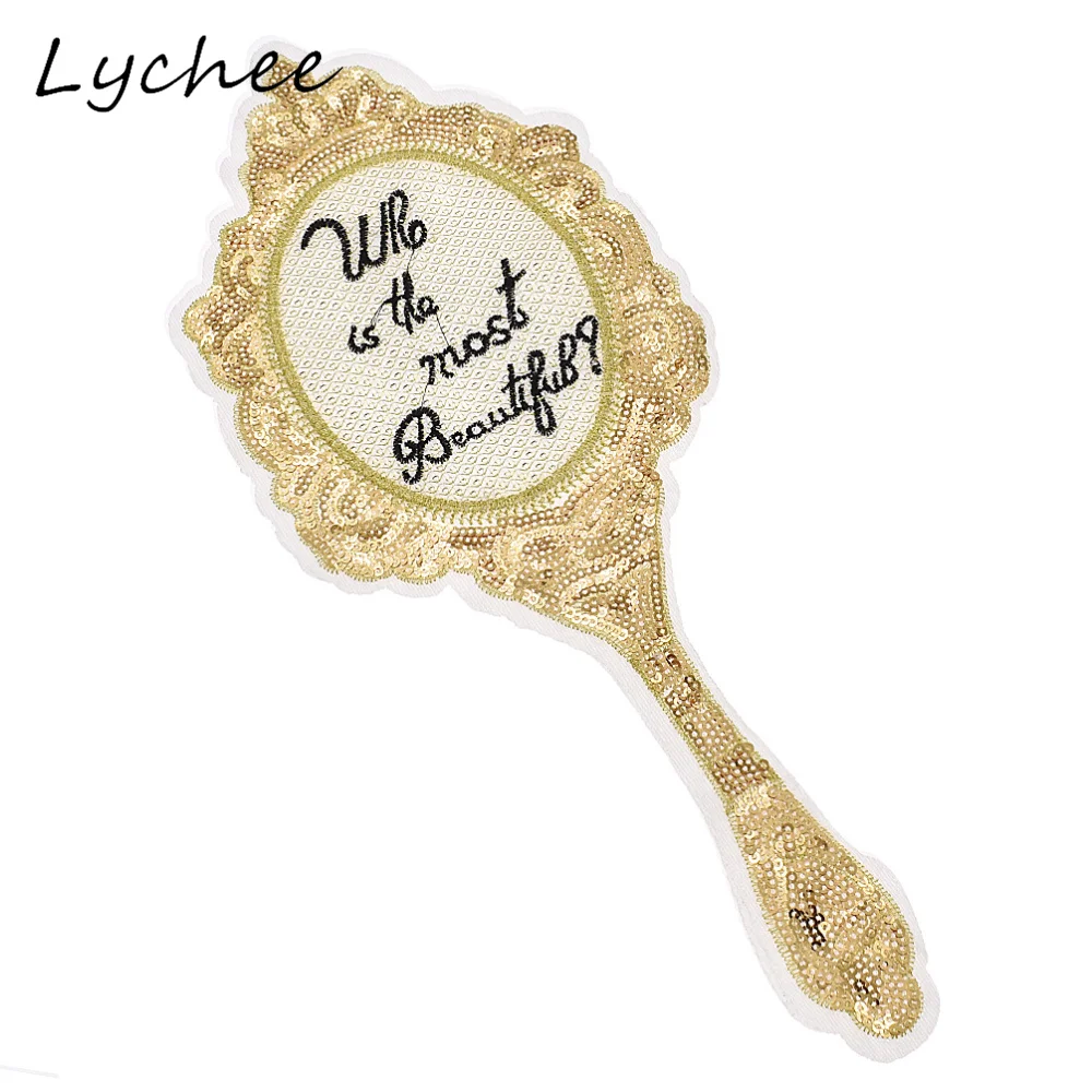 Lychee креативная зеркальная вышивка блестки патч Сделай Сам шитье на женской