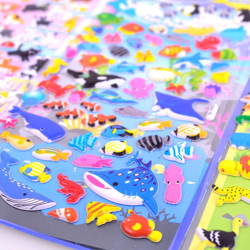 3d наклейки в виде животных XQ21|stickers kids|cute puffy stickerspuffy stickers |