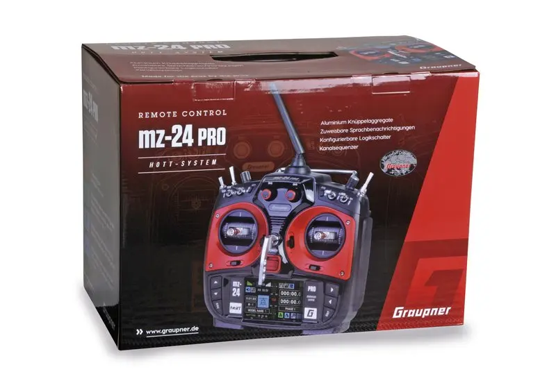 Graupner 2,4 GHz 12 каналов MZ-24 PRO HoTT Радио пульт дистанционного управления с GR-24/GR-16 приемником для вертолета с фиксированным крылом