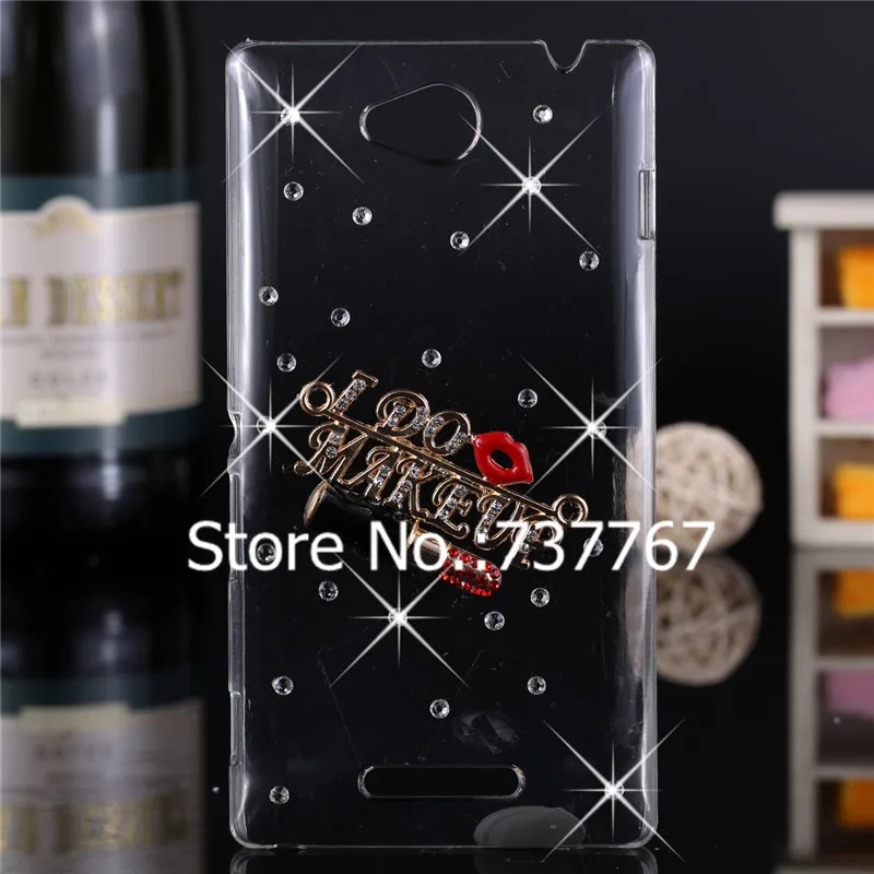 Роскошный 3d чехол для Sony Xperia C S39h со стразами C2305 C2304 чехлы|case for sony xperia|case sony3d case |