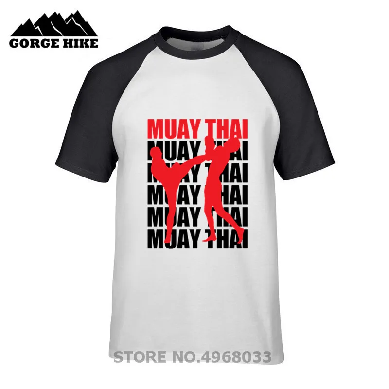 Vintage Personalized Print The brutal and efficient martial art Muay Thai tshirt Men Homme Bangkok Boxing MMA T Shirt Gym Tees | Мужская