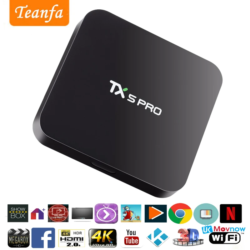 TX5 Pro Android 6 0 ТВ контейнер под элемент питания 2G/16G Amlogic S905X Quad core Bluetooth двухъядерный