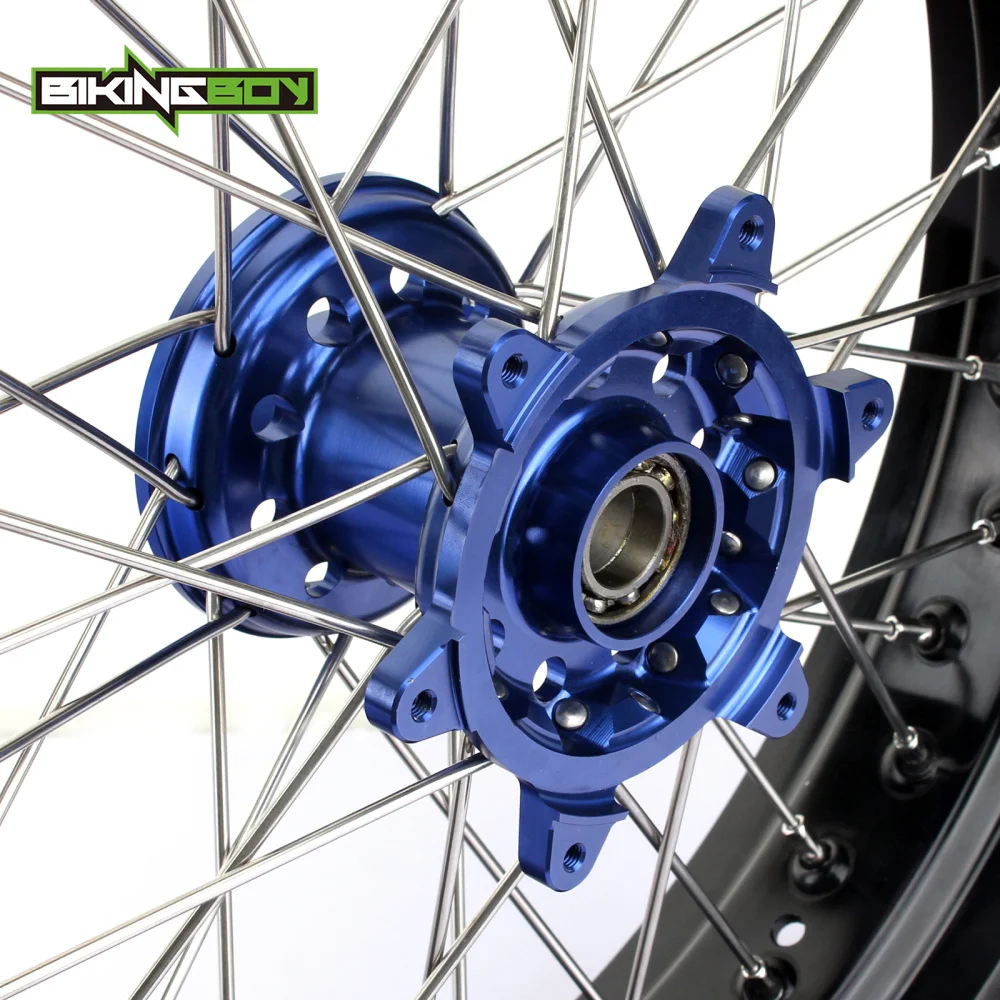 BIKINGBOY 3.5*17" 5.0*17" for KTM SX MXC XC GS SXS EXC XCW EXCF SXSF XCG 125-540 Front Rear MX Supermoto Orange Wheels Rims Hub |