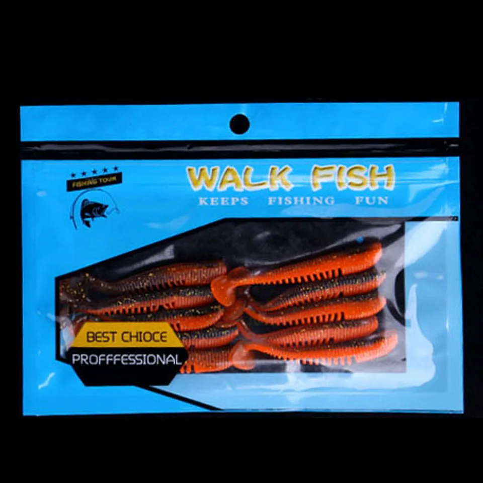 WALK FISH 10 шт./лот Awaruna 65 мм 1 5 г рыболовные приманки Мягкая приманка искусственная