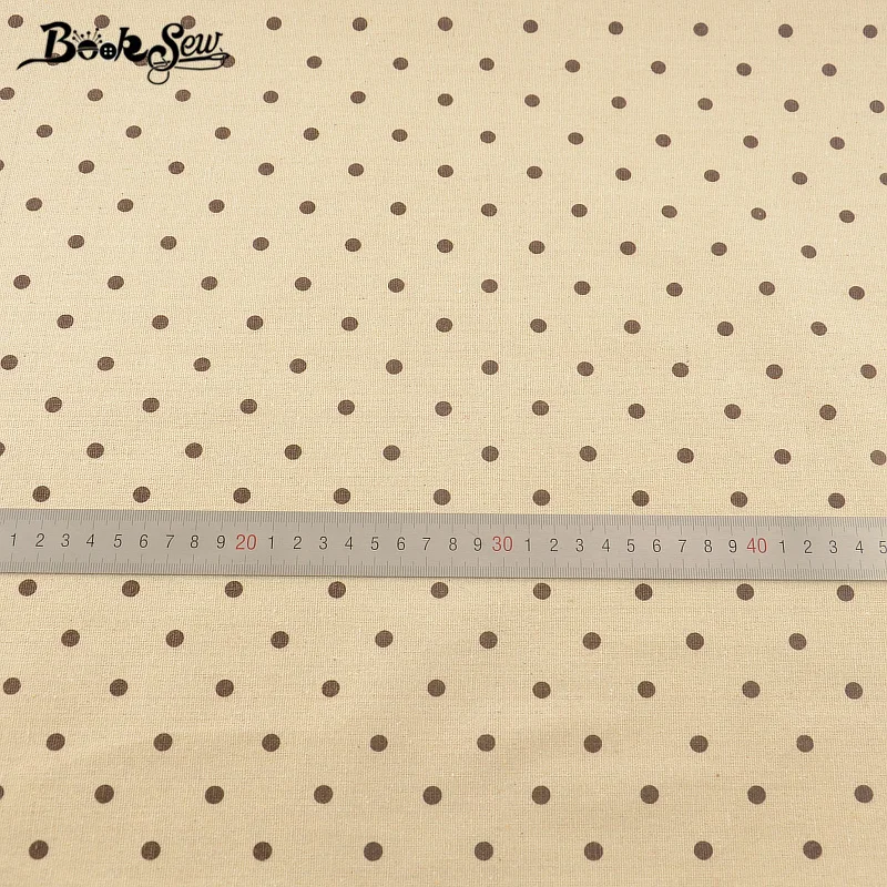 Booksew Home Textile Cotton Linen Fabric Dots Pattern Sewing Material Tissu Tablecloth Bag Curtain Cushion Pillow Zakka | Дом и сад